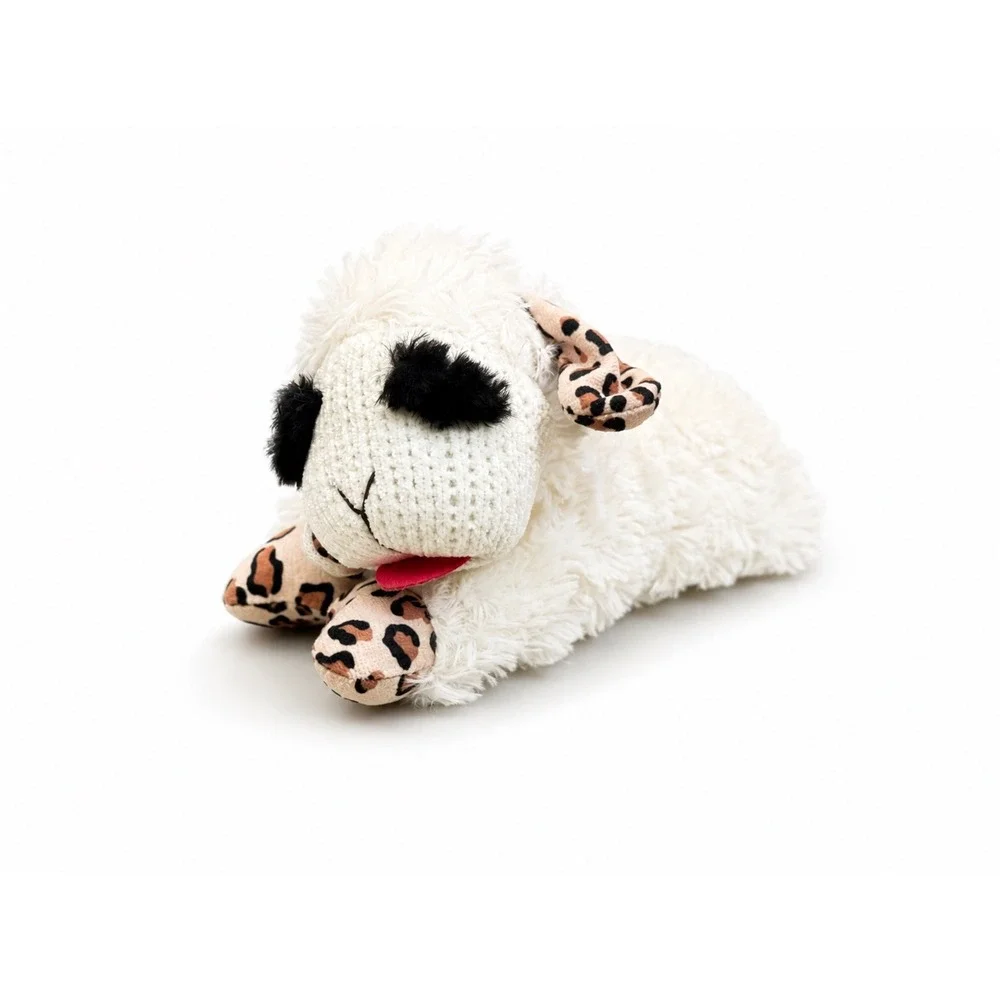 Lamb Chop Dog Toy Set 4 Pack Rainbow Leopard Duck Iridescent